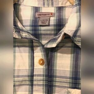 CARHARTT Button Shirt‎ Womens L (12/14)Plaid Long Sleeve Button Up Shirt